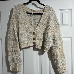 Free People Cropped Cardigan - size M